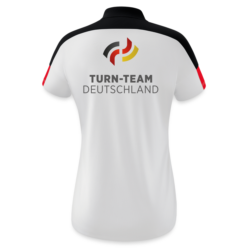 Turn-Team Deutschland Fan Poloshirt - Damen - Weiß/Schwarz/Rot 