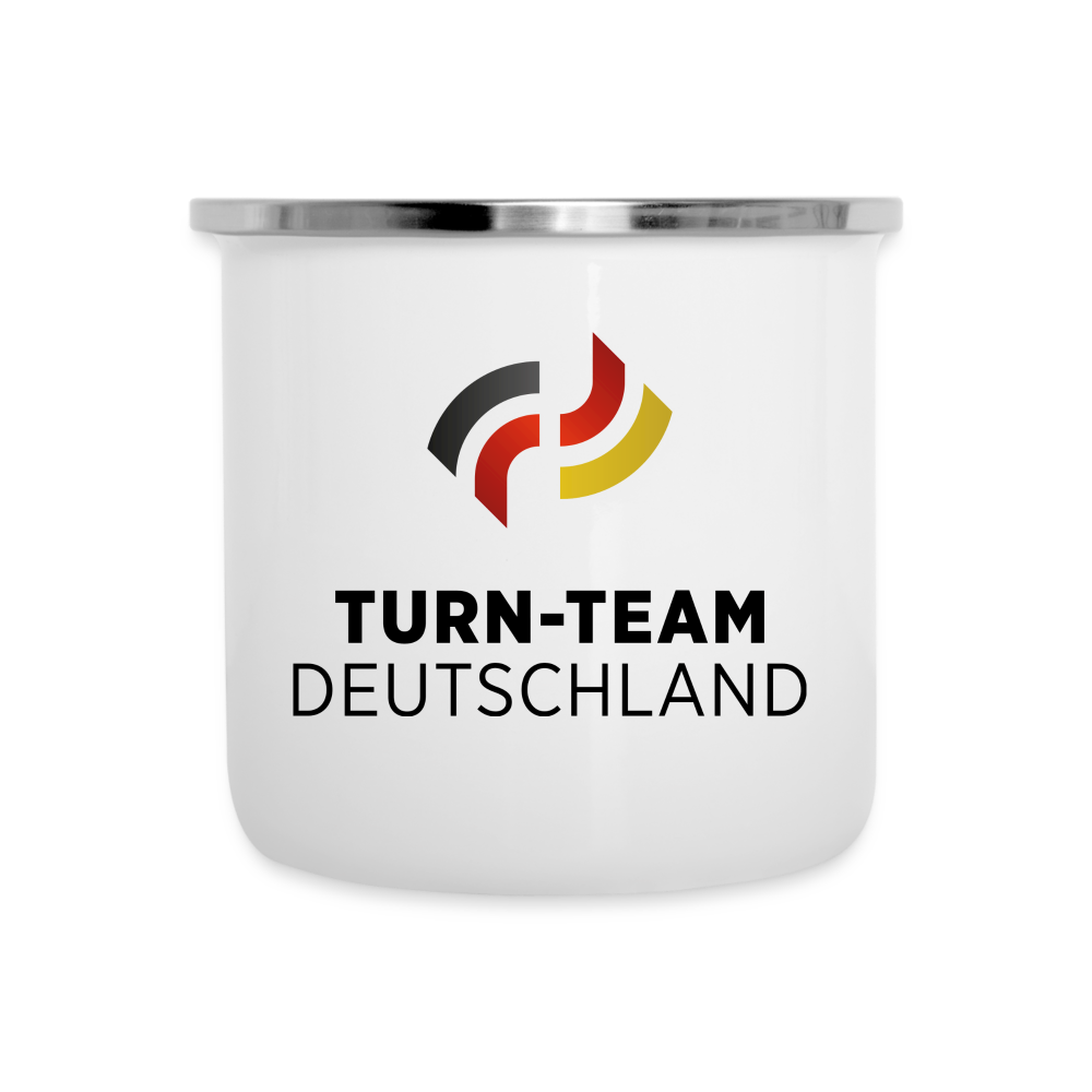 Turn-Team Deutschland Emaile Tasse - Weiß