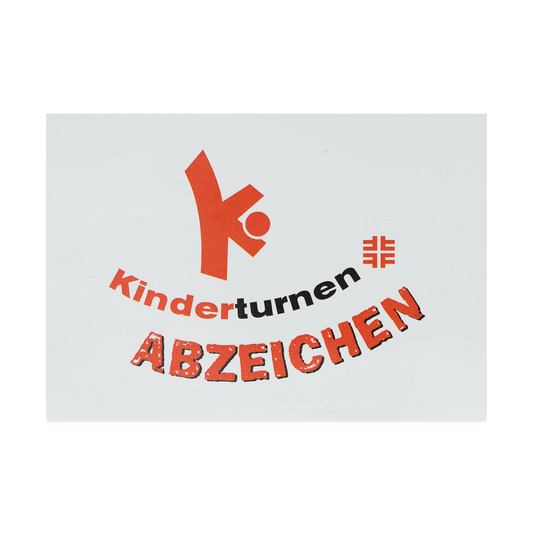 kinder Joy of Moving Kinderturn-Abzeichen - Aufkleber (10er Set) - Weiß