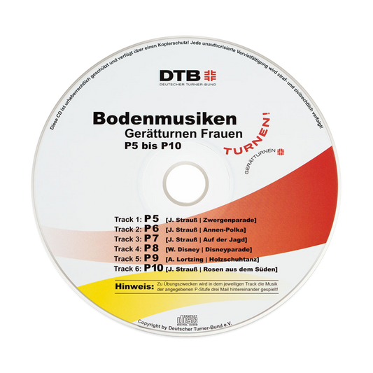 Gerätturnen Frauen - CD Bodenmusiken - Weiß