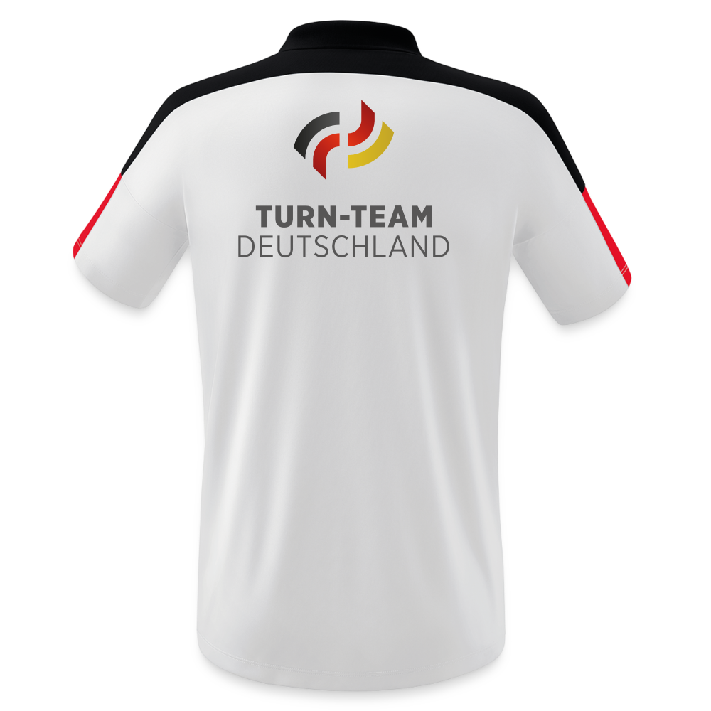 Turn-Team Deutschland Fan Poloshirt - Herren - Weiß/Schwarz/Rot 